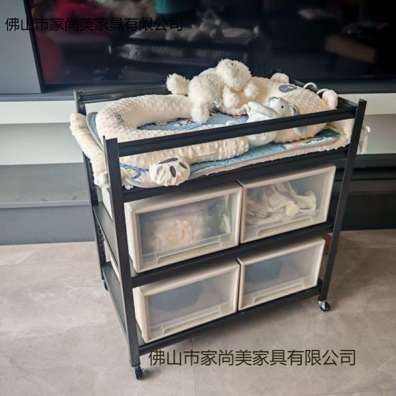Crib Diaper Table Storage Rack Bath Massage Multifunctional Children's Changing Table Removable Baby Care Table
