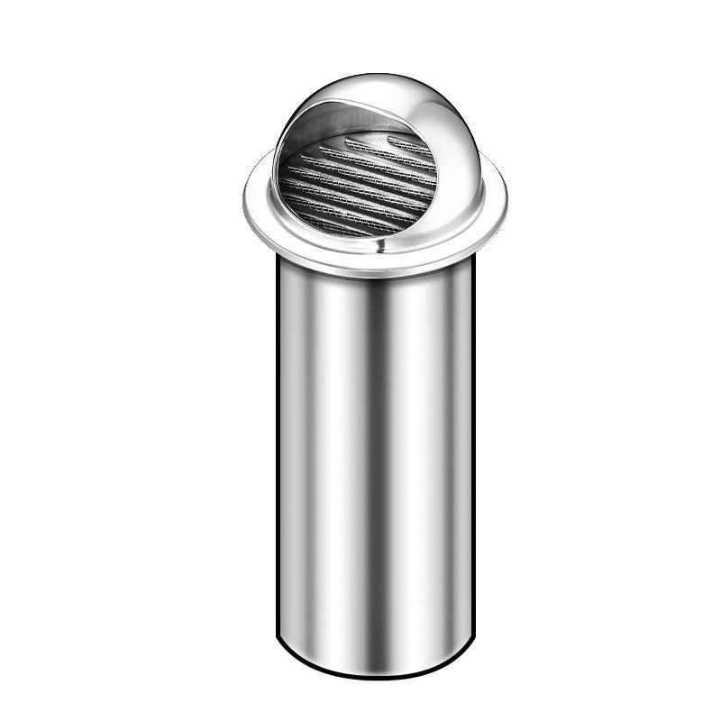 Through-wall stainless steel long pipe air cap thick wall kitchen fume exhaust port lengthened external wall duct ventilation exhaust port
