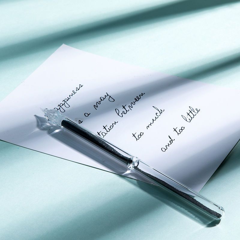 Time Hourglass Glass Pen Handmade Dipped Glass Pen Color Ink Dipped Water Student