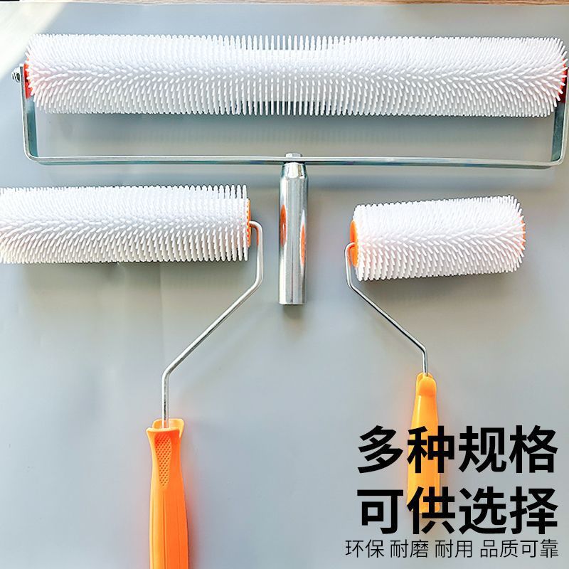 9inch Defoaming Roller Brush Cement Self-Leveling Tool 6inch Extended Tooth Epoxy Floor Paint Needle Puncture Defoaming Roller