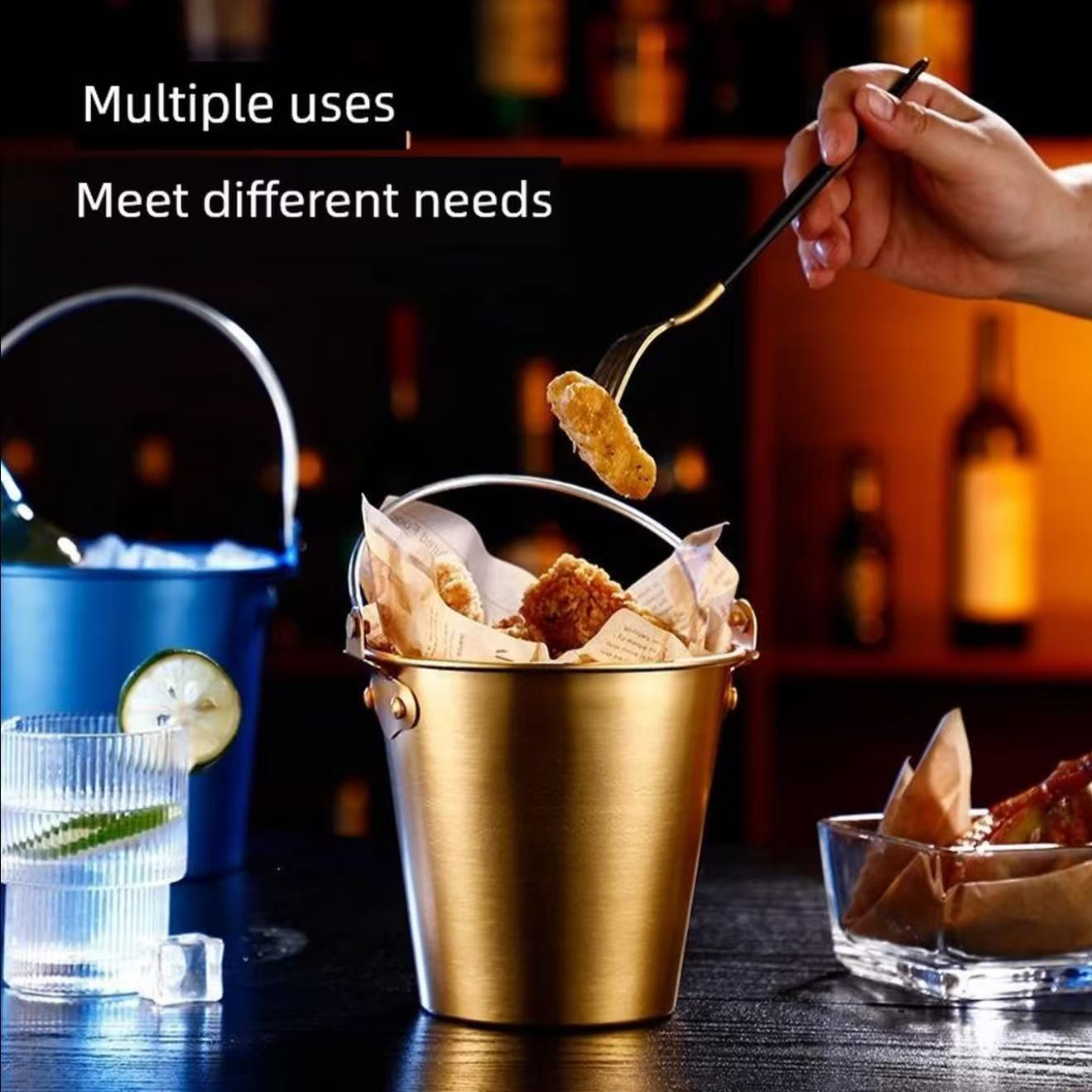 Прямые продажи с завода, ведро для льда из алюминия с электропокрытием, популярное ведро для льда пищевого класса, ведро для закусок Temu Xiyin