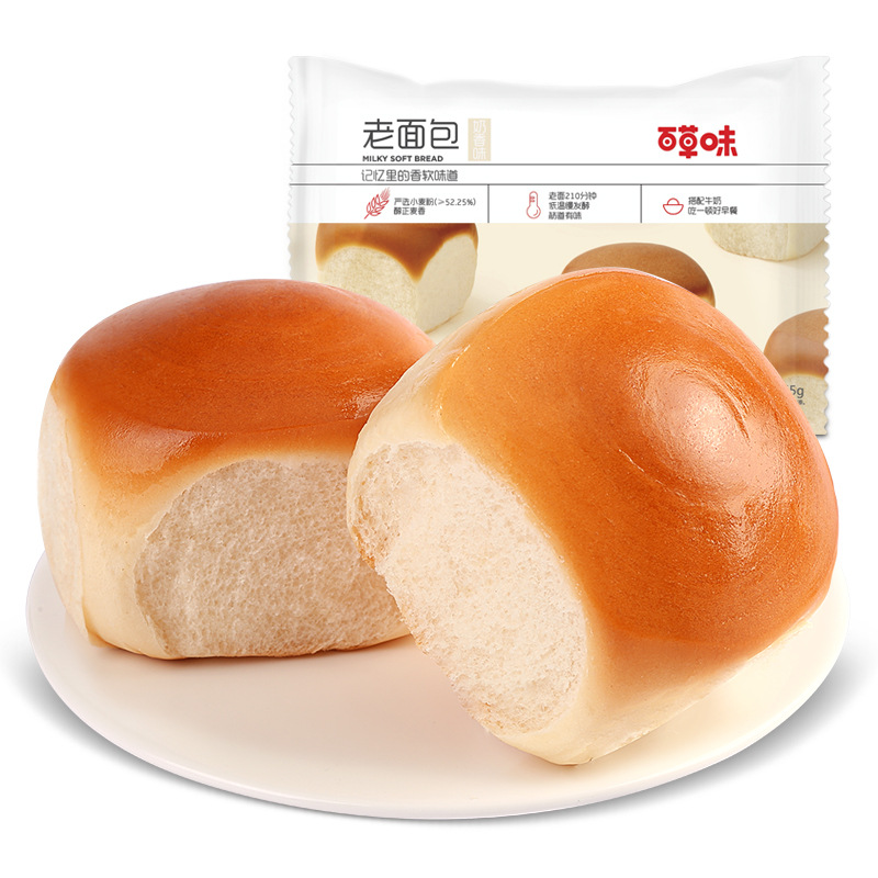 Baicao Flavor Old Bread 155g Old Bread Breakfast Snack Bread Cake Snacks Wholesale Stocking Starting a Piece