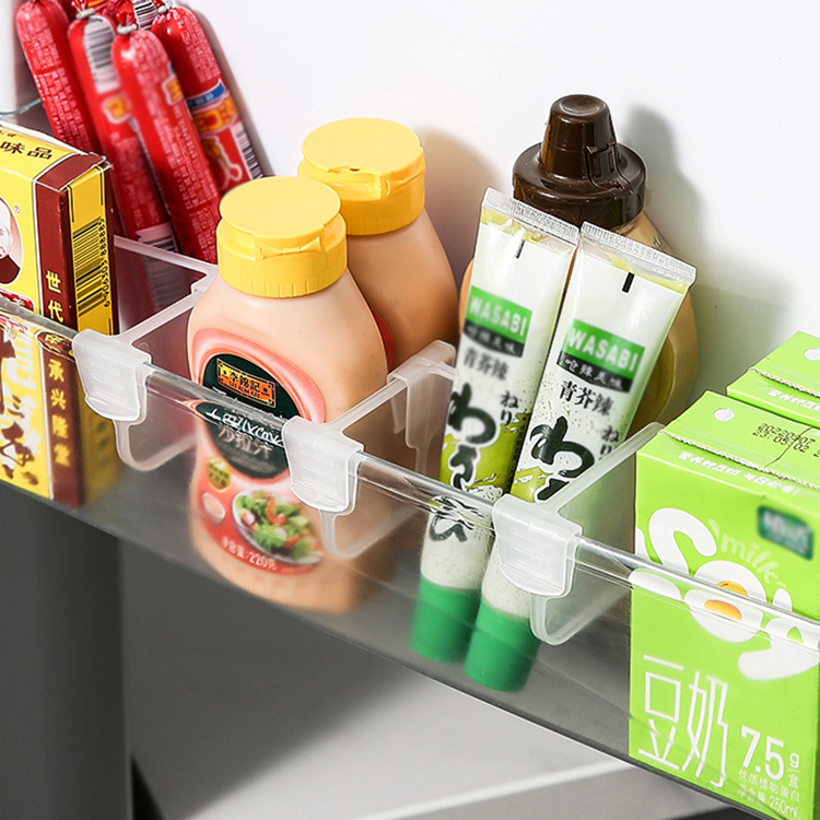 Разделительная панель для холодильника многофункциональная для хранения и организации с зажимом, регулируемая, многоцелевой разделительный зажим