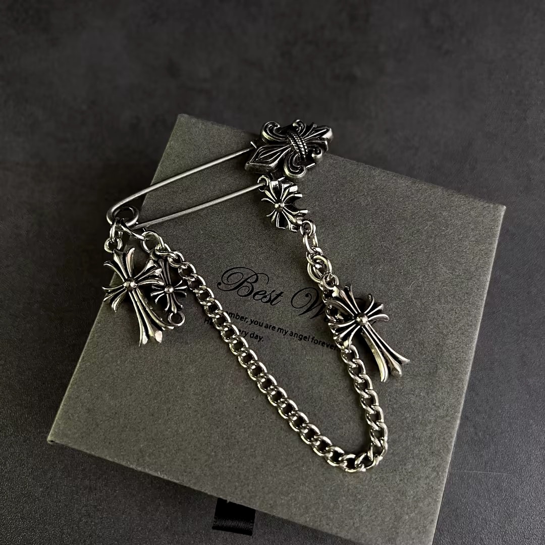 Металлическая брошка из цинкового сплава, ретро-узор, большая булавка, оптовая продажа от производителя