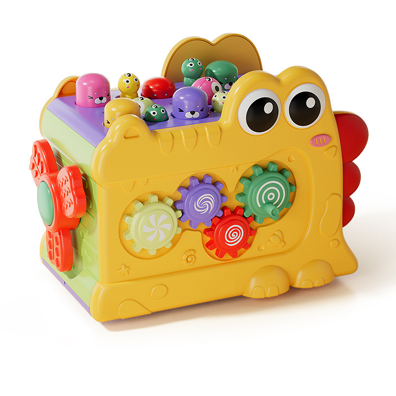 Children's Early Education Interactive Polyhedral Whack-A-Mole Baby Q Cute Fun Hand-Knocking Piano Music Play House Toy Educational