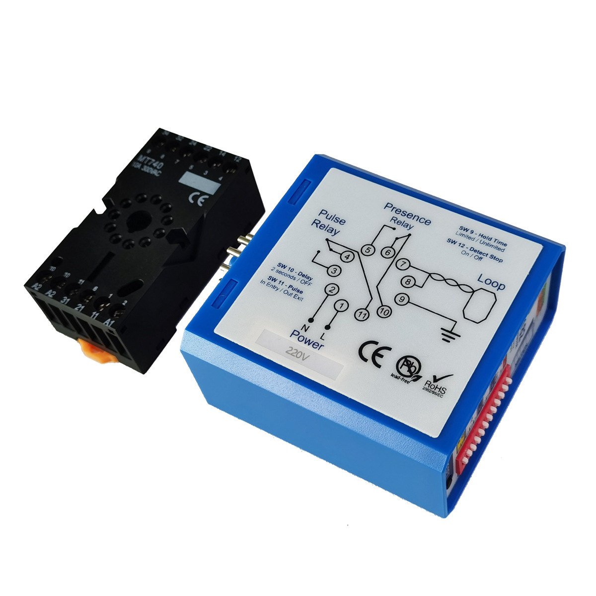 Детектор петель PD182 для автомобиля, антиударный, индукционный, для парковки, наземное обнаружение автомобиля