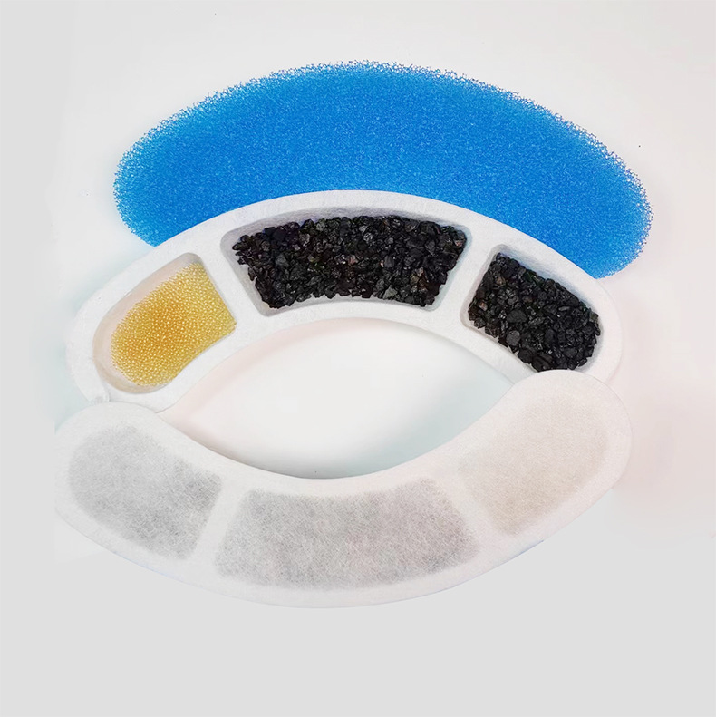 Pet Water Dispenser Filter Element Cat Fountain Pet Water Dispenser Filter Cotton Activated Carbon Filter Cotton Crescent Filter Element