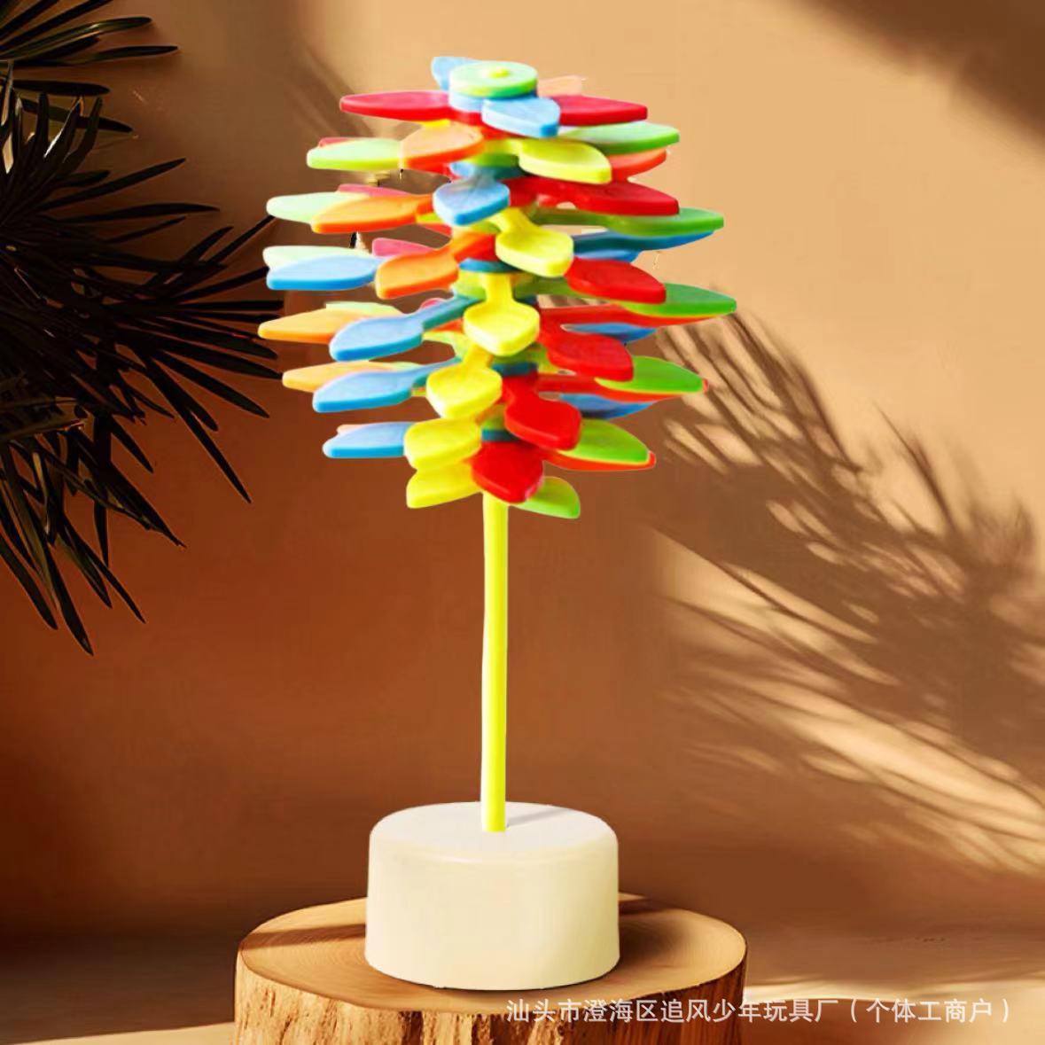 New Children's Toy Nezha Rotating Leaves Decompression Single and Double-Sided Spinning Music Custom Toys Street Stall Wholesale Toys