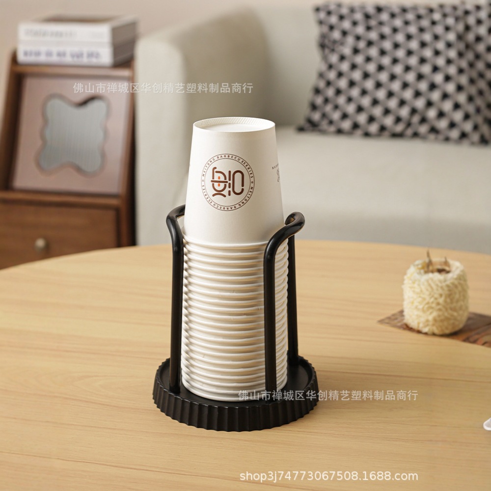 Desktop Paper Cup Storage Rack Household Water Dispenser Bar Counter Milk Tea Coffee Shop Disposable Cup Pier Storage Rack