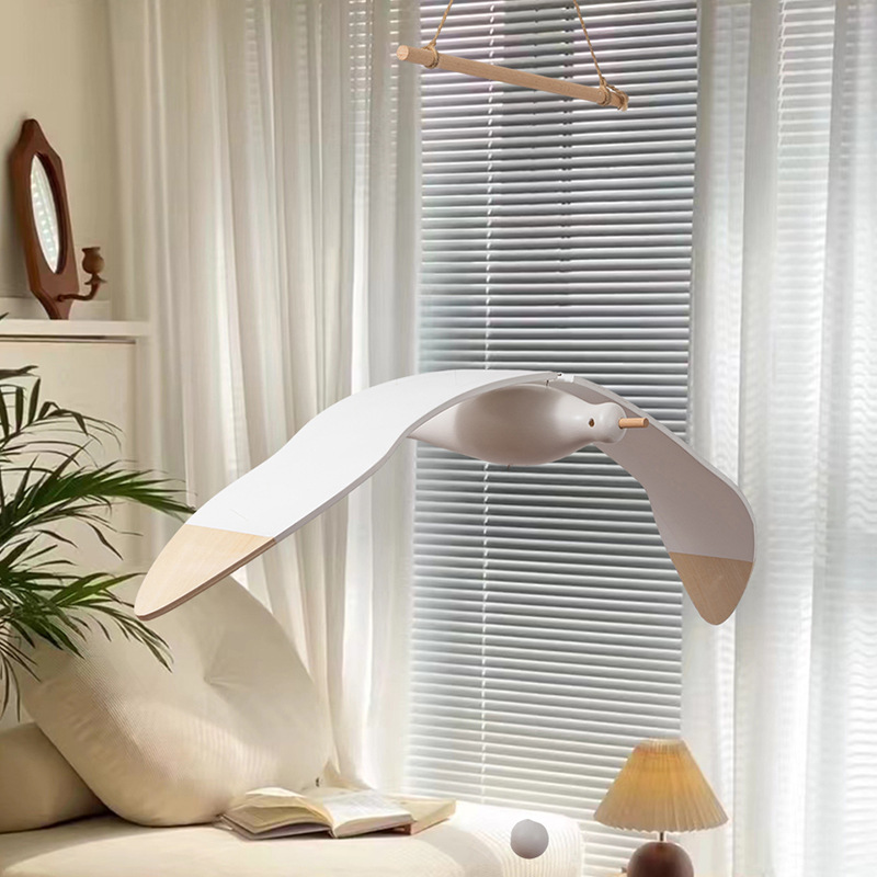 Flying Seagull healing hanging decoration children's room famous hotel creative wooden room hanging decoration ceiling decoration