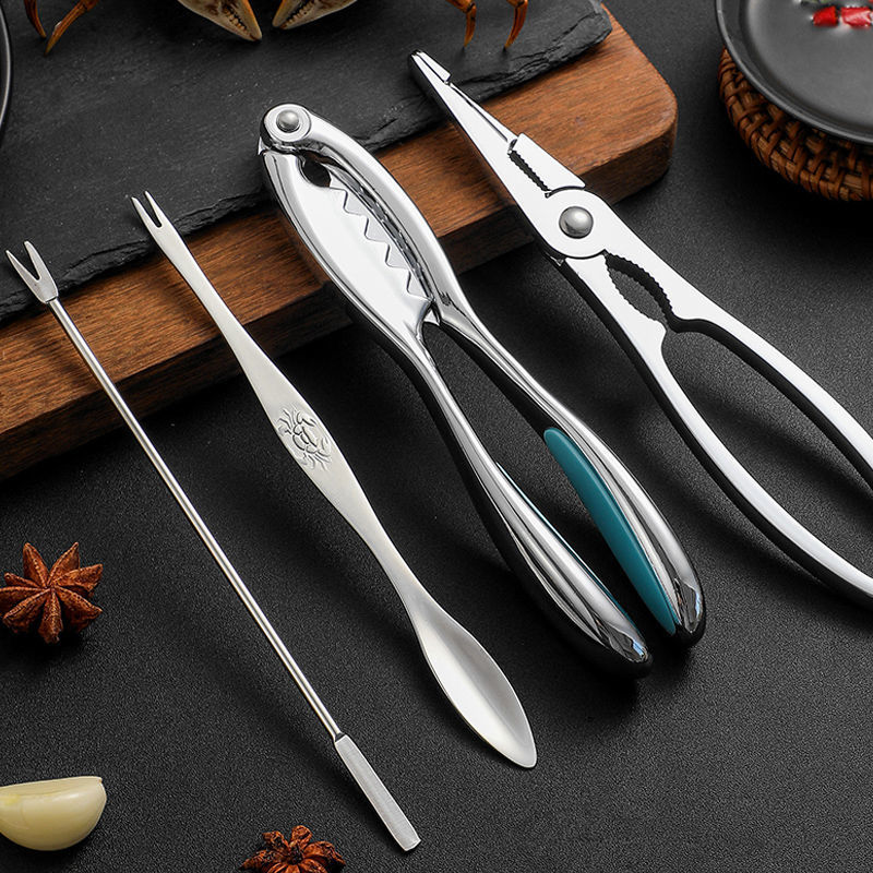 Артефакт для поедания крабов Набор из восьми предметов Домашние щипцы из цинкового сплава Ножницы для крабов Набор из трех предметов для поедания волосатых крабов