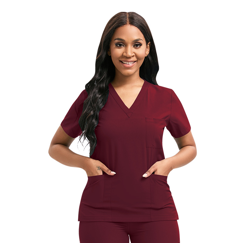 niaahinn Nurses' Clothing Jogging suit V-neck Casual Wash Clothes Hospital Pet Clinic Beauty Salon Work Clothes