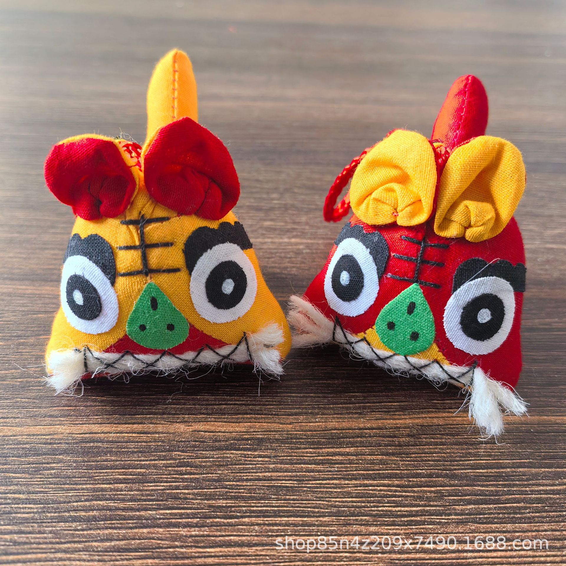 Handmade Cloth Tiger Car Pendant Chinese Style Solid Color in Stock