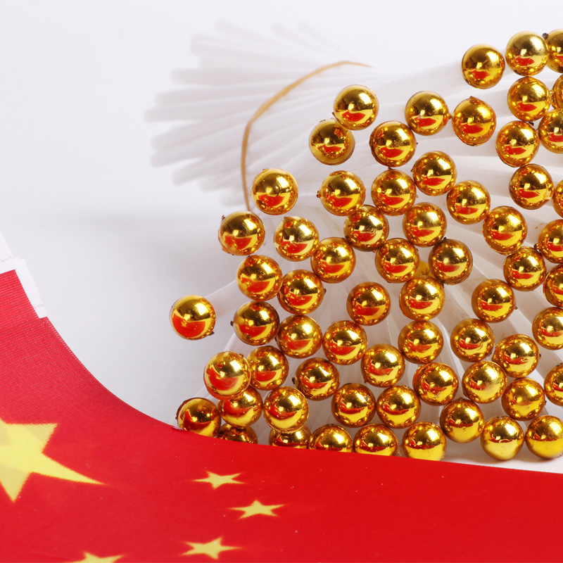 China national flag five-star red flag hand-waving flag small party flag with pole small national flag small red flag No.7 No.8 national flag string wholesale