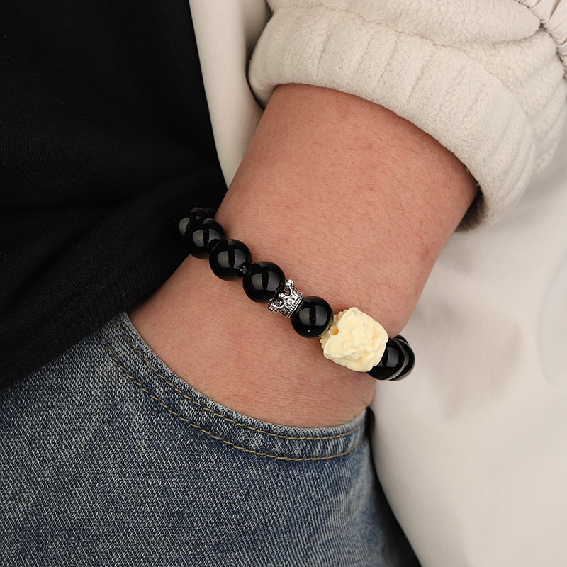 Little Lion Bracelet for Men, New Chinese Style Fashion Trend, High-End, Simple, Versatile, Niche, Personalized Design Bracelet for Women