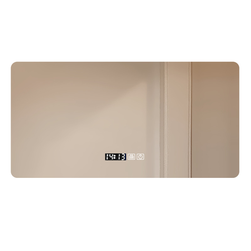 Export Cross-Border Supply of Led Square Smart Mirror Bathroom Mirror Wall-Mounted Bathroom Anti-Fog Mirror Sensor Touch Screen