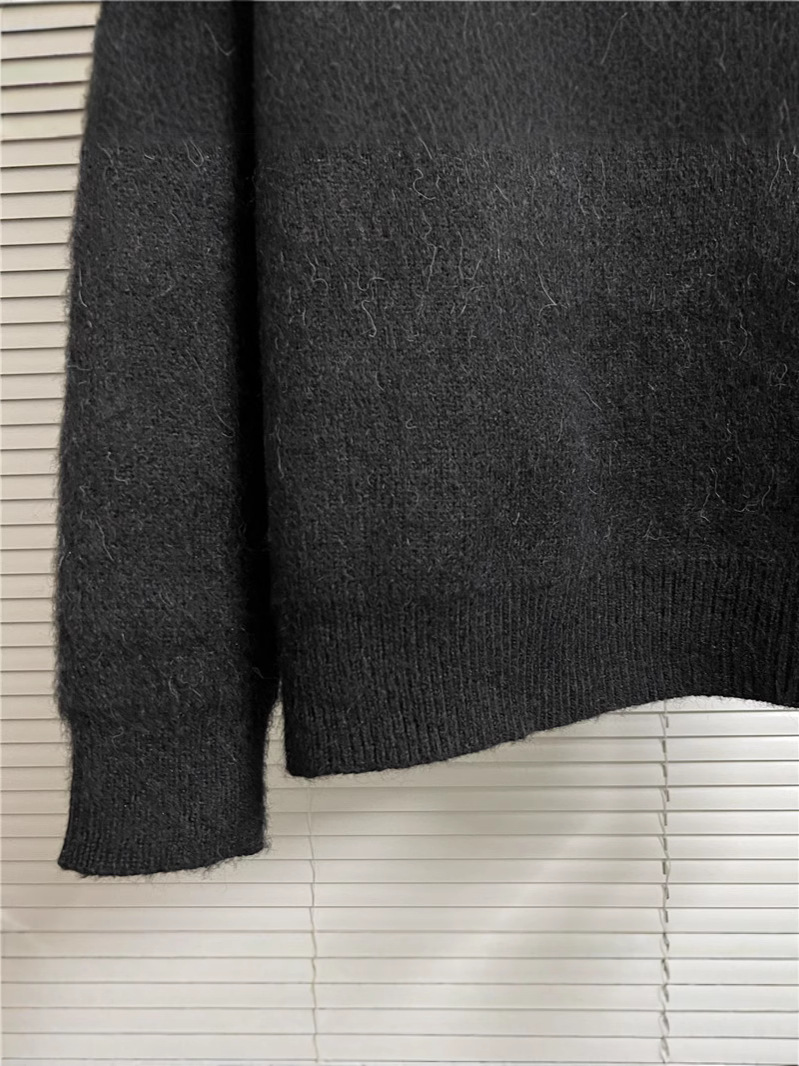 European Trendy Brand Ys Autumn and Winter New Mohair Crew Neck Sweater Unisex High Version Wool Cross-Border in Stock