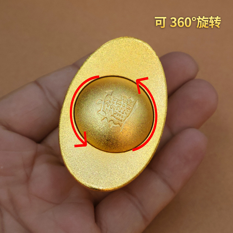 Sand Gold Solid Ingot Home Living Room Artificial Rotating Ingot Ornaments Large Cornucopia Frosted Ingot Customization