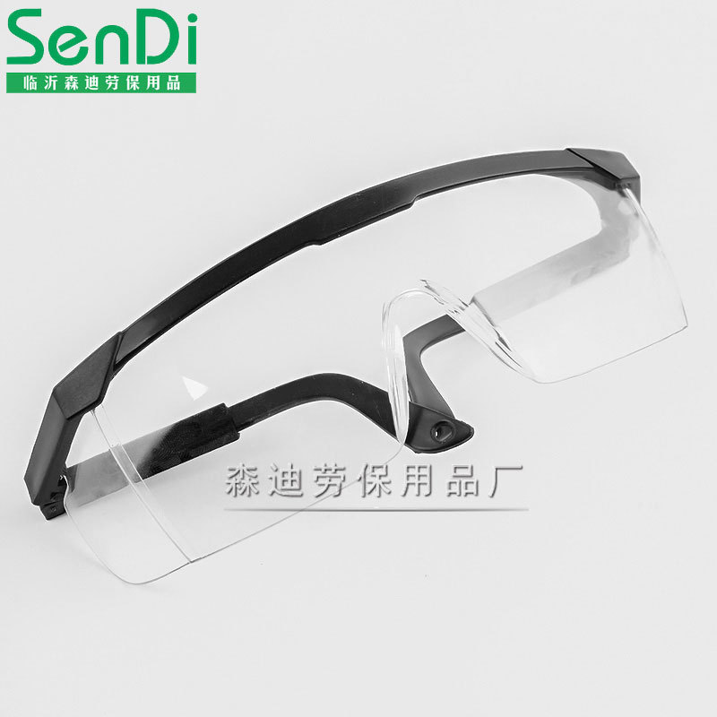 PC protective glasses transparent anti-dust impact industrial black anti-glare labor protection welder goggles wholesale