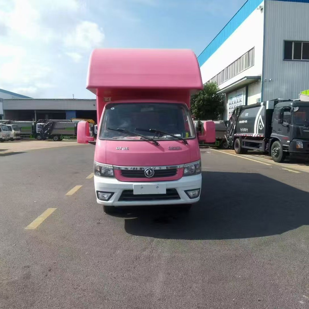 Мобильный фургон для закусок Dongfeng Tuyi с задними двойными колесами, тележка для мороженого, холодных напитков, молочного чая, кофе, можно зарегистрировать