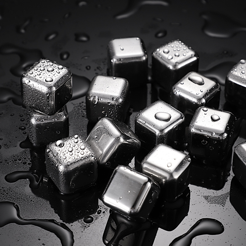 316 Creative Stainless Steel Ice Food Grade Frozen Ice Grain Whisky Ice Wine Stone Beer Metal Ice Set