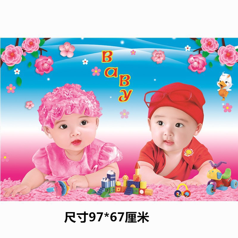 Постер с изображением двух мальчиков, красивый и милый, декоративная живопись для беременных женщин, раннее образование для двойняшек