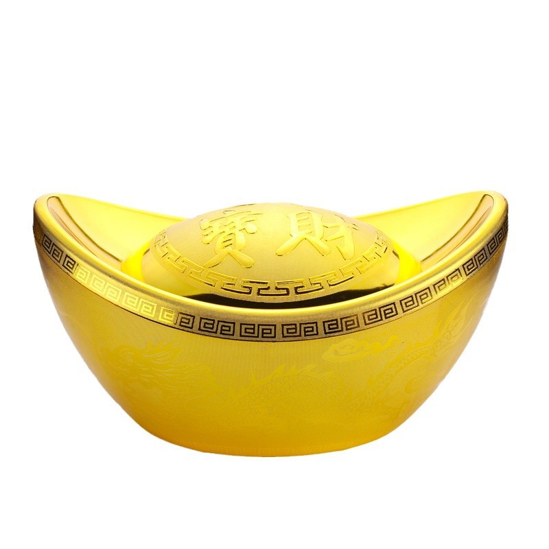 Gold Ingot Ornaments to Attract Wealth, Simulated Large Ingot Props, Hollow Festive Decorations, New Year's Day Ingot Candy Box