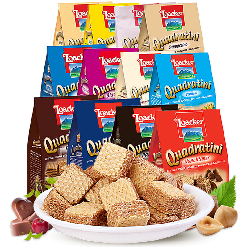 Italian laijia wafer biscuit hazelnut lemon vanilla coconut cheese chocolate tiramisu capsicino