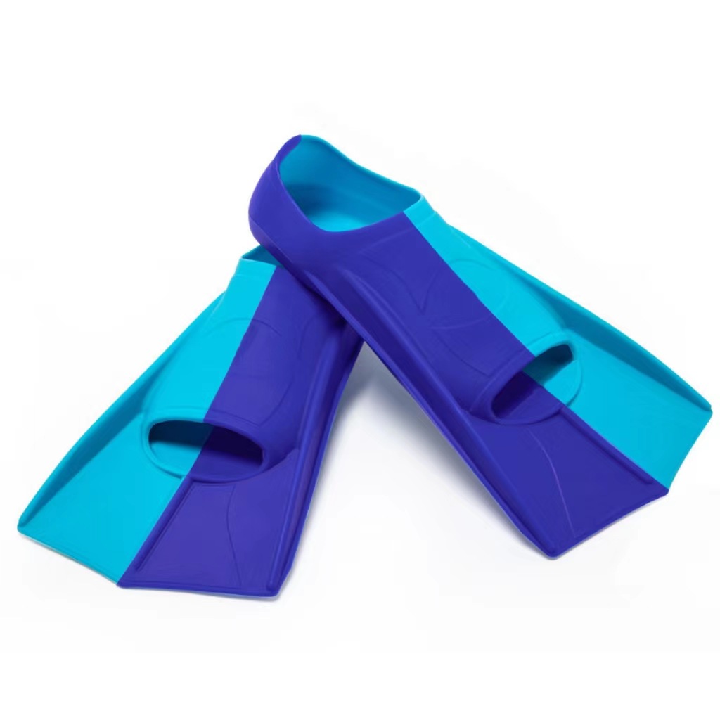 Cross-border Silicone Swimming Flippers Small Yellow Duck Children Adult Free Breaststroke Short Fins Professional Training Diving Equipment