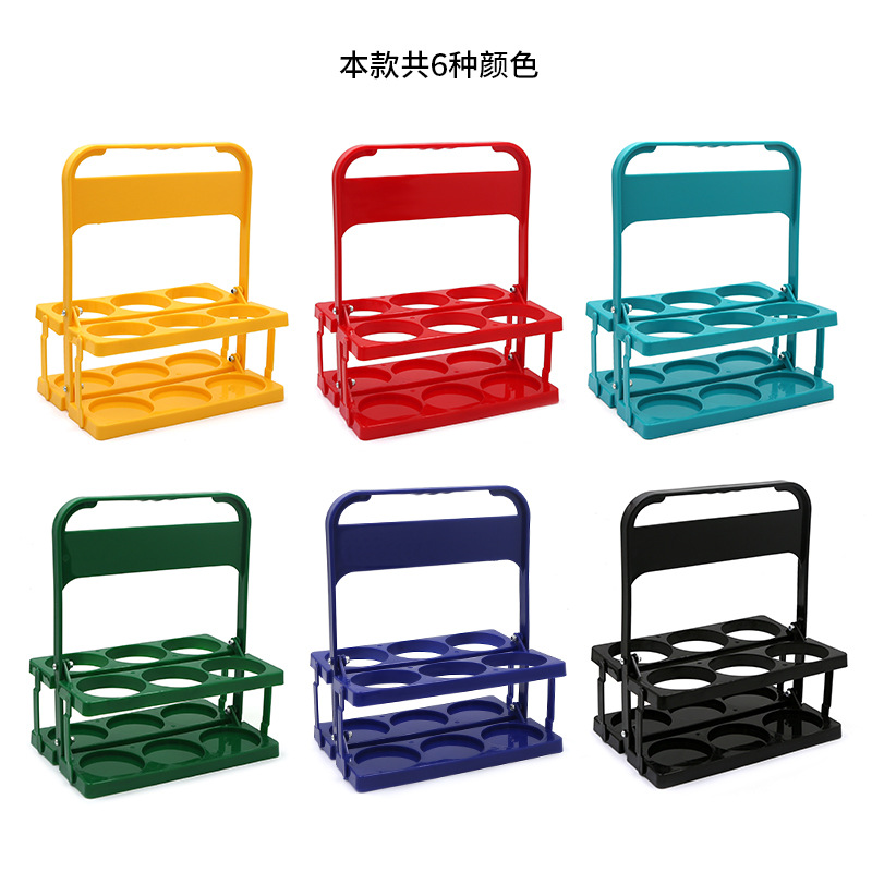 Foldable Plastic Beer Basket Beverage Beer Holder Sport Kettle Portable Holder Beer Rack