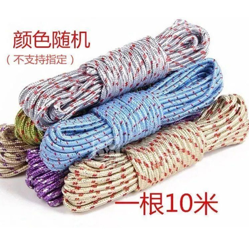 [10 m lengthened clothesline] clothesline outdoor clothesline drawstring wear-resistant binding strap nylon rope