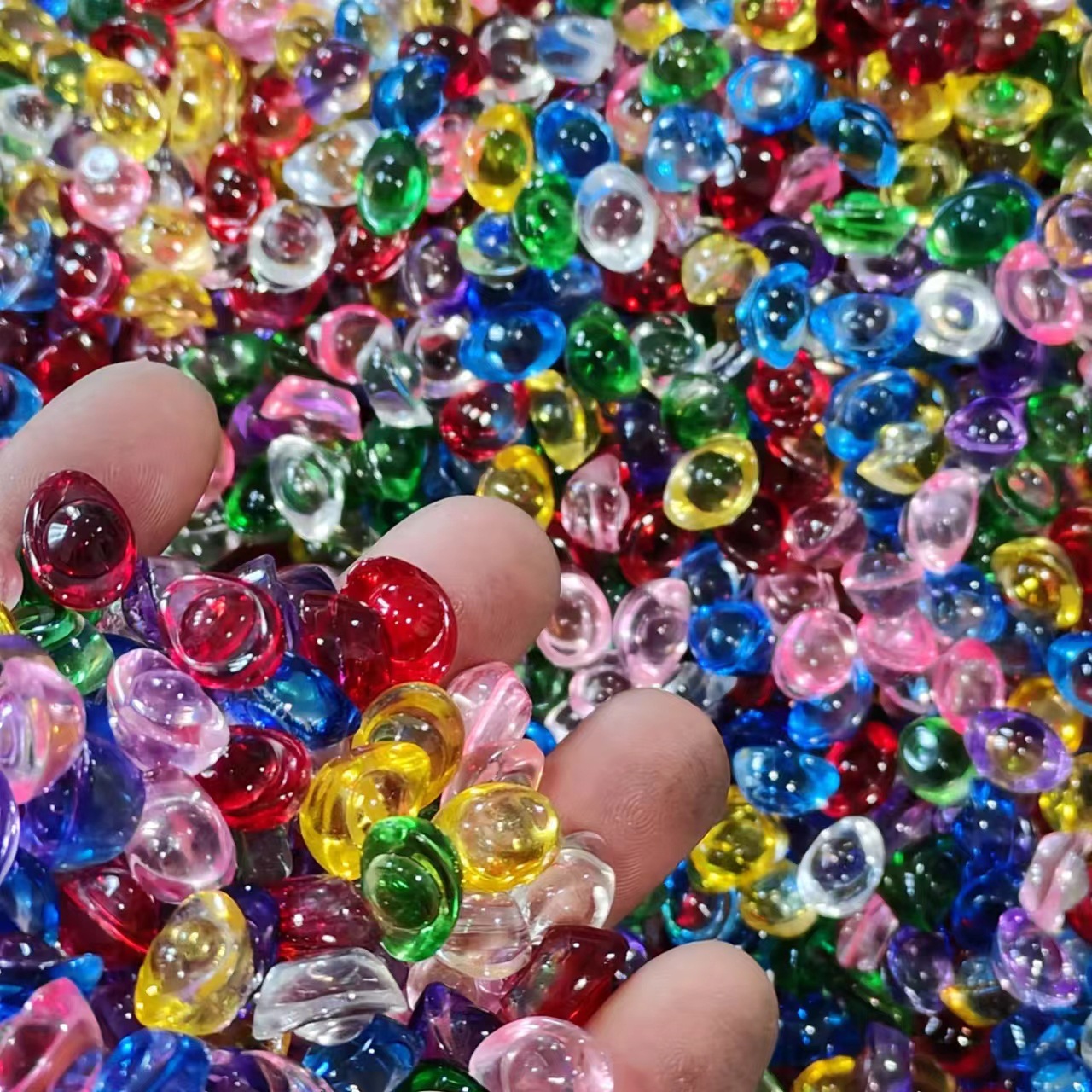 Wholesale Chinese-Style Yellow Crystal Small Ingot Glass Ornaments, Colorful Gold Ingot Crystal Decorative Crafts, Crystal Stones