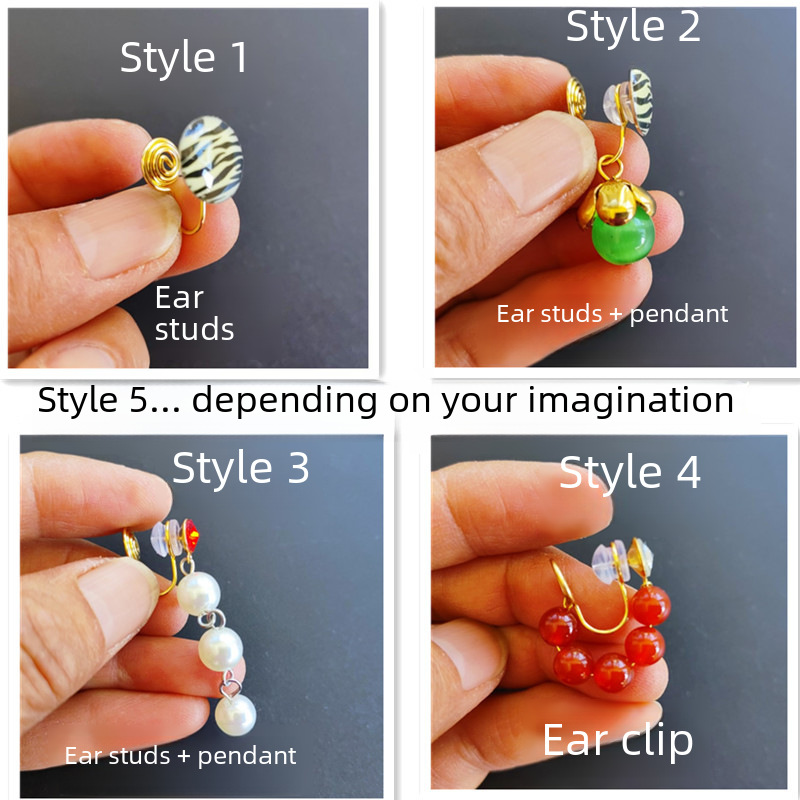 316 Stainless Steel Mosquito Incense Plate Universal Ear Clip Ear Stud Converter U Clip Lightweight Painless DIY Accessories