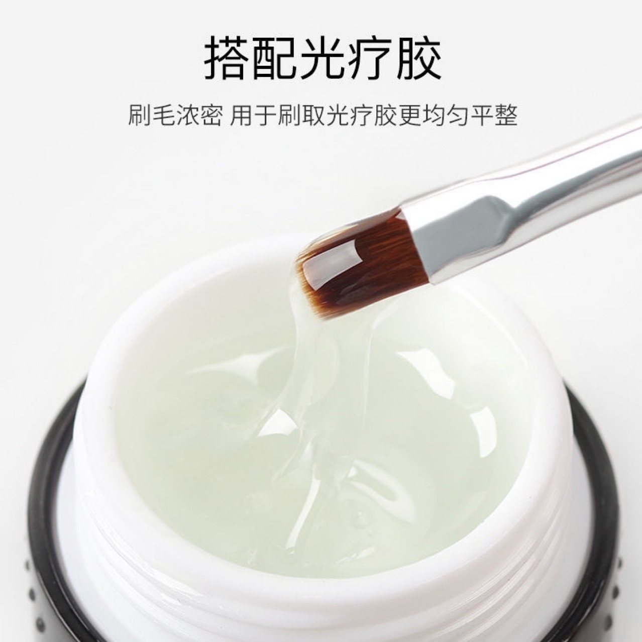 Factory direct single white rod phototherapy pen nail pen flat phototherapy nail brush gel pen tool