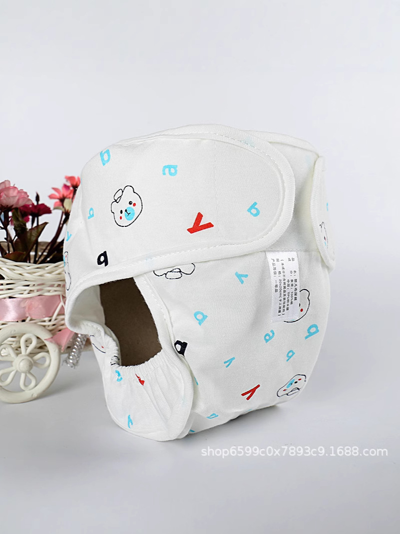 New Baby Newborn Printed Diaper Pants Baby Cartoon Diaper Pants Three-dimensional Anti-side Leakage Diaper Pocket