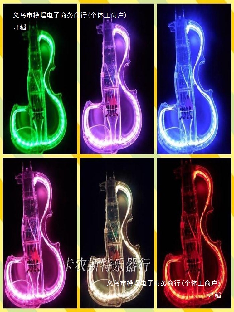 Sale Bluetooth Crystal Transparent Electronic Acoustic Violin Performance Grade Celebration Performance