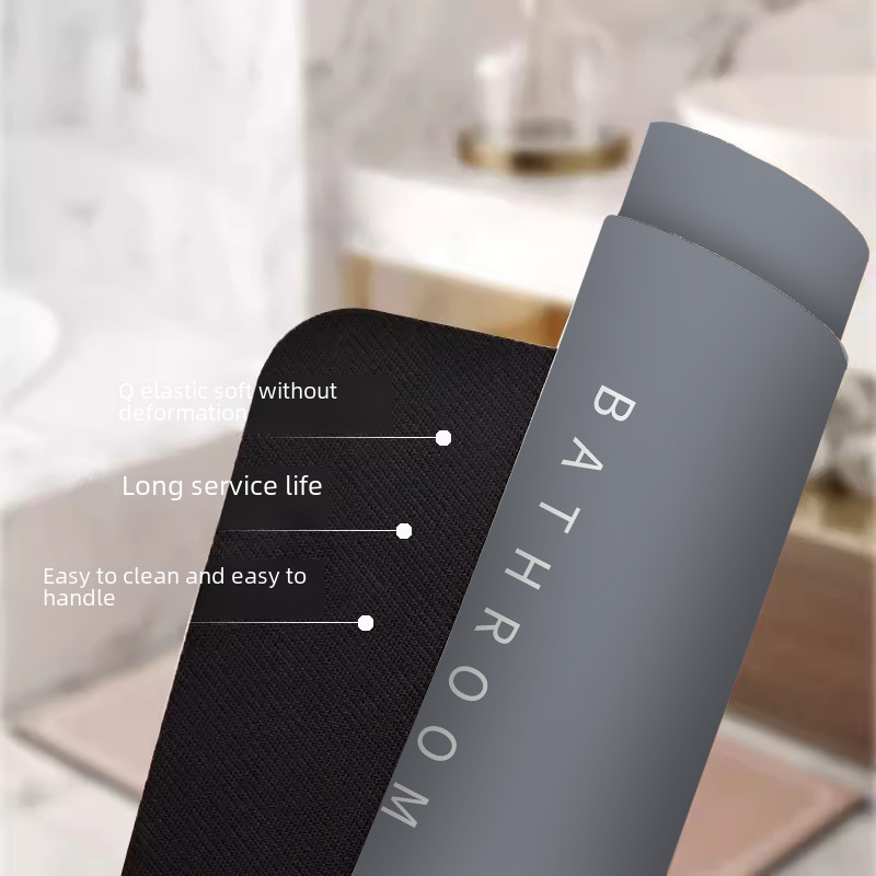 Bathroom Soft Diatom Mud Absorbent Floor Mat Bathroom Toilet Door Quick-Drying Foot Mat Entry Door Mat Non-Slip Mat Factory