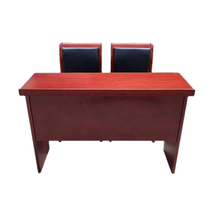 Simple Meeting Room Table and Chair Combination Double Painted Wooden Strip Conference Table Staff Office Training Table Long Table