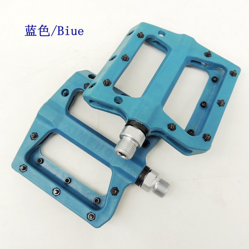 Mountain Bike Bicycle Pedals Nylon Fiber Bearing Pedals Dead Fly Bearing Anti-Slip Pedals for Cycling
