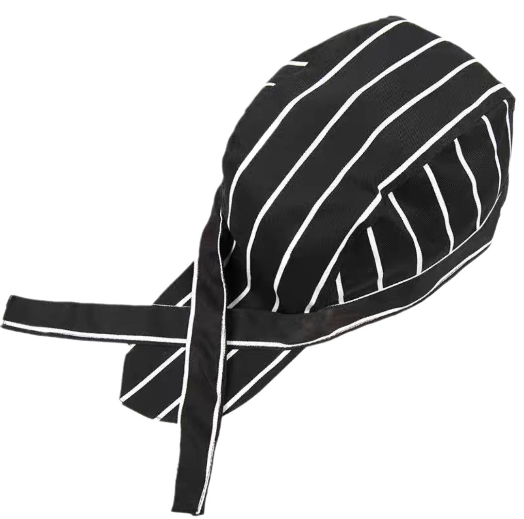 Japanese-style pirate hat headscarf restaurant catering closed toe waiter work hat male and female chef ribbon hat quick-drying solid color