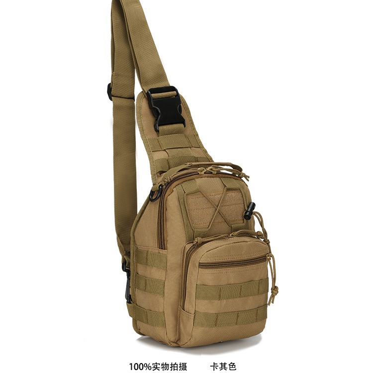 Factory in stock Canvas Riding Bag Camouflage Outdoor Sports Small Chest Hanging Bag Single Shoulder Crossbody Outdoor Tactical Chest Bag