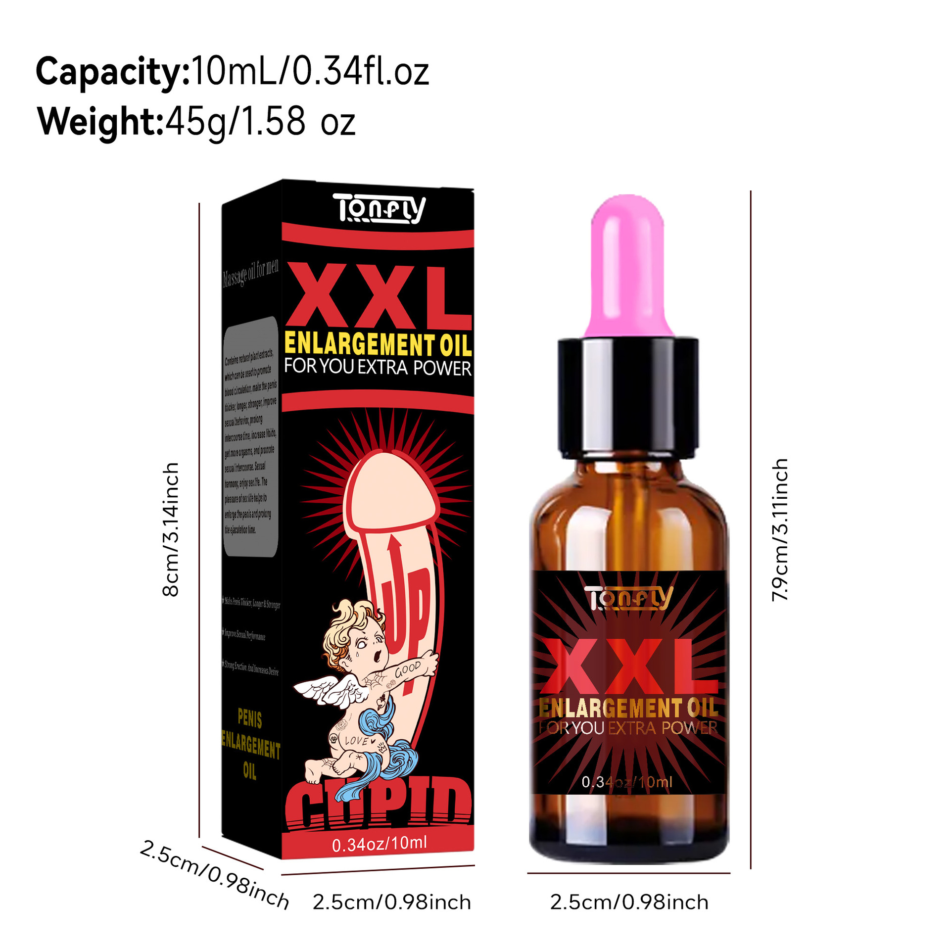 Tonfly Men's Private Parts Massage Care Essential Oil Body XXXL Men's Essential Oil 10ml Export Cross-Border Spot