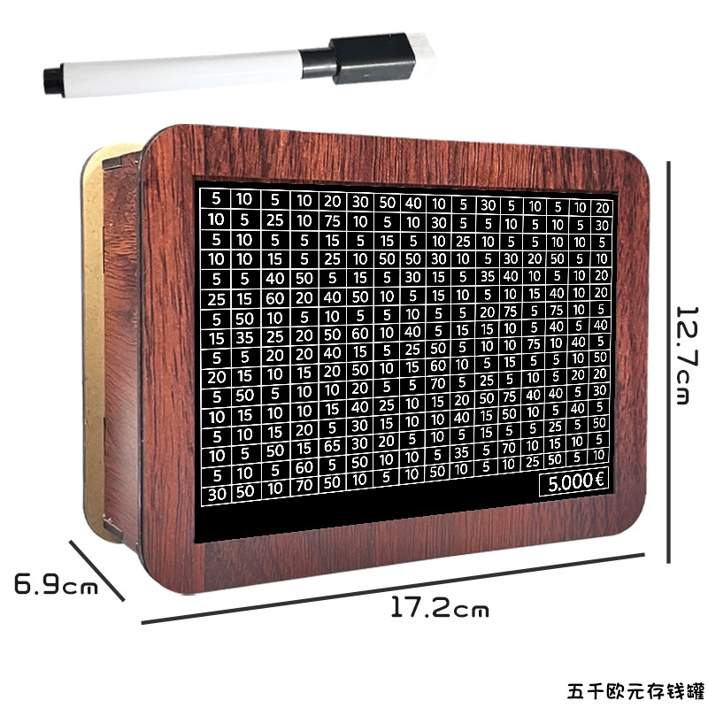 in stock MoneyBoxwithCounter wooden piggy bank can enter and exit children's storage tank decoration living room