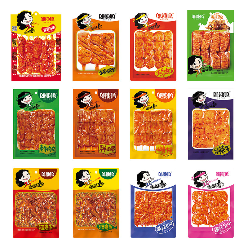 Wu hot mom spicy dried bean curd vegetarian beef tendon vegetarian steak big bag spicy casual dried bean snacks wholesalers super same