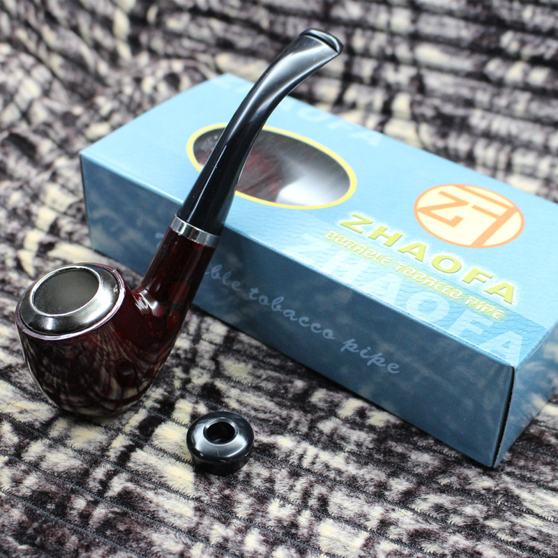 Cross-Border Cigarette Tobacco Dual-Use Resin Pipe Zf808 Men's Classic Tobacco Pipe 10 Yuan Store