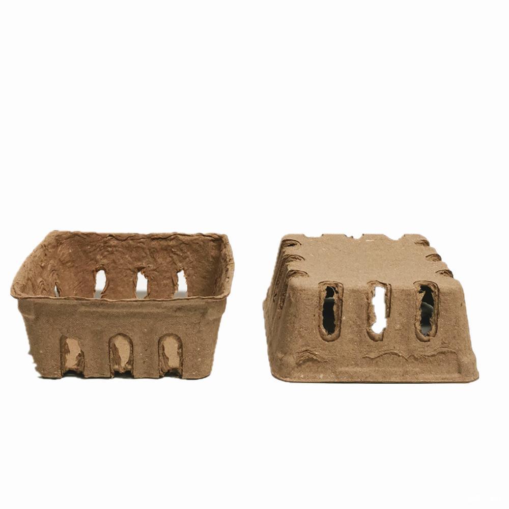 Biodegradable Fresh Food Tray Fruit Packaging Box Paper Plastic Packaging Fruit and Vegetable Box Blueberry Tray Pulp Fruit Tray