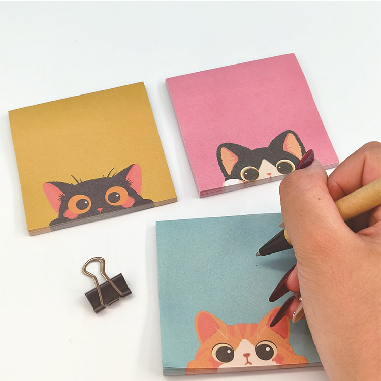 Special-Shaped Sticky Notes Made into Cute Animal Sticky Notes with Strong Adhesive Cartoon Reusable Memo Pads Customized Sticky Note Pads