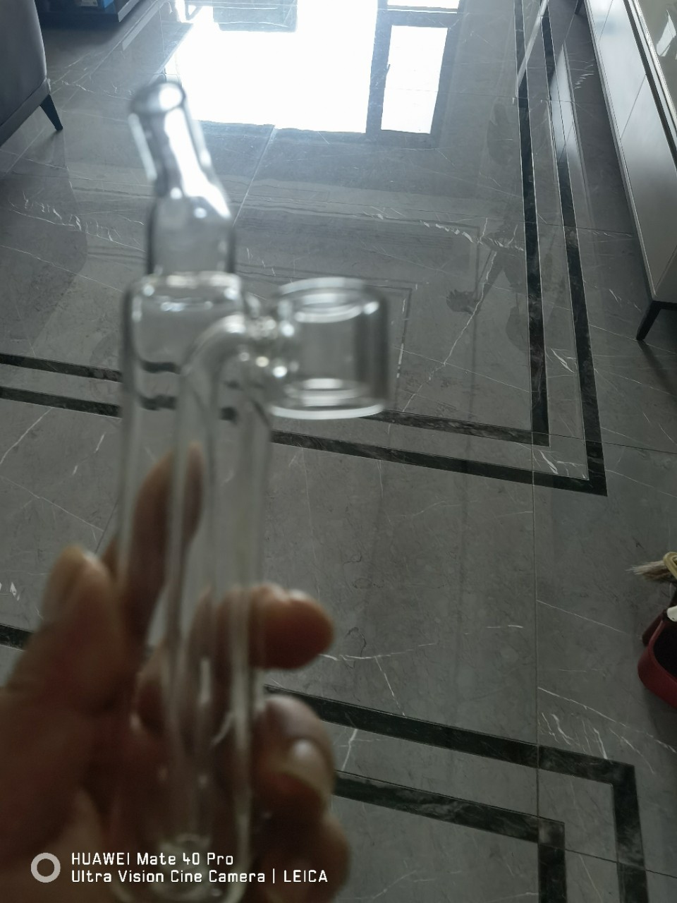 Electronic Cigarette Through-Water Glass/