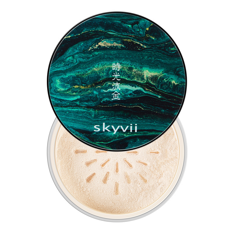 Skyvii poem can be elegant 5007 time flow gold makeup powder powder powder powder is not easy to take off makeup shake sound fast hand generation