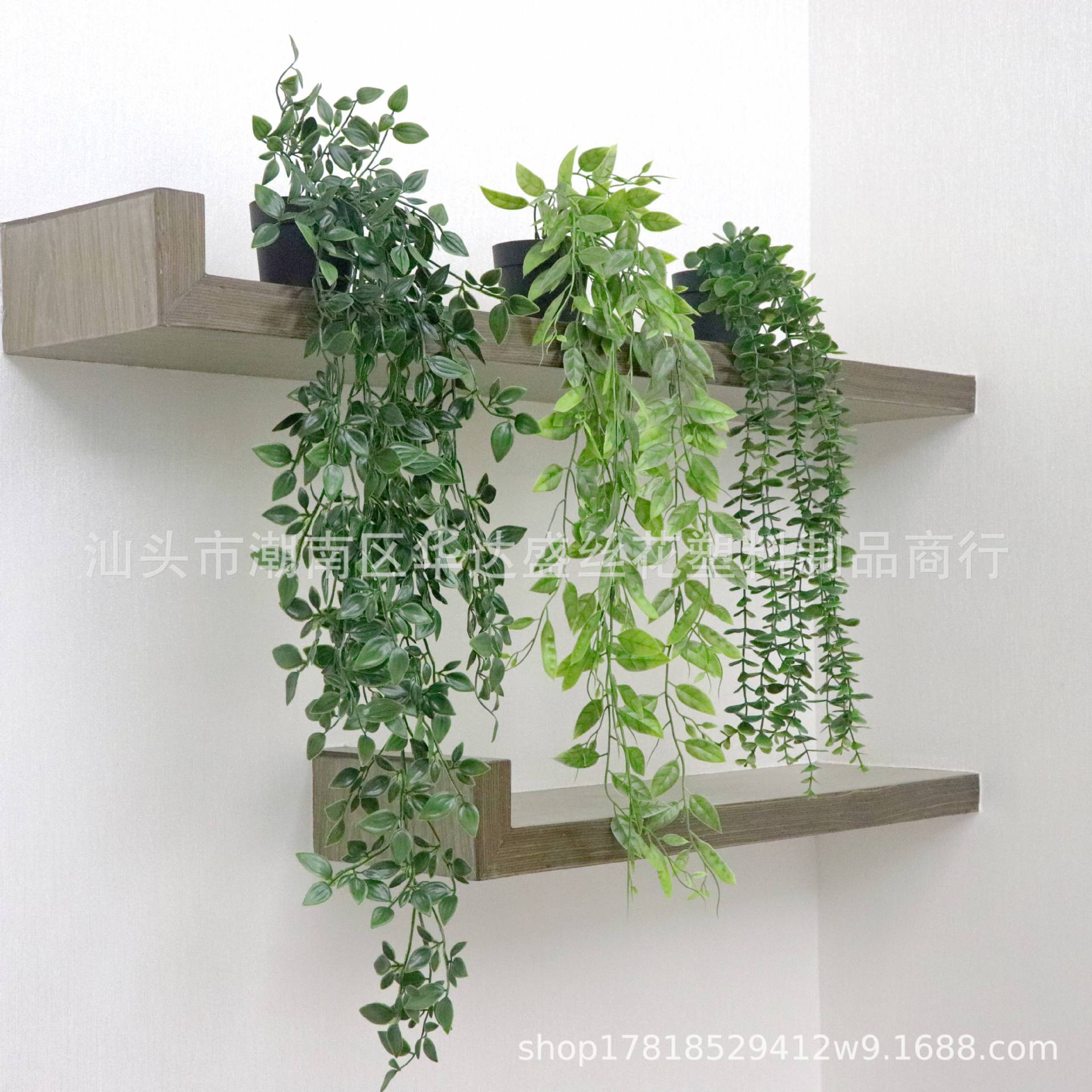 Cross-border simulation Eucalyptus mandala potted pea pod hanging eucalyptus leaves potted green plants decorative bonsai